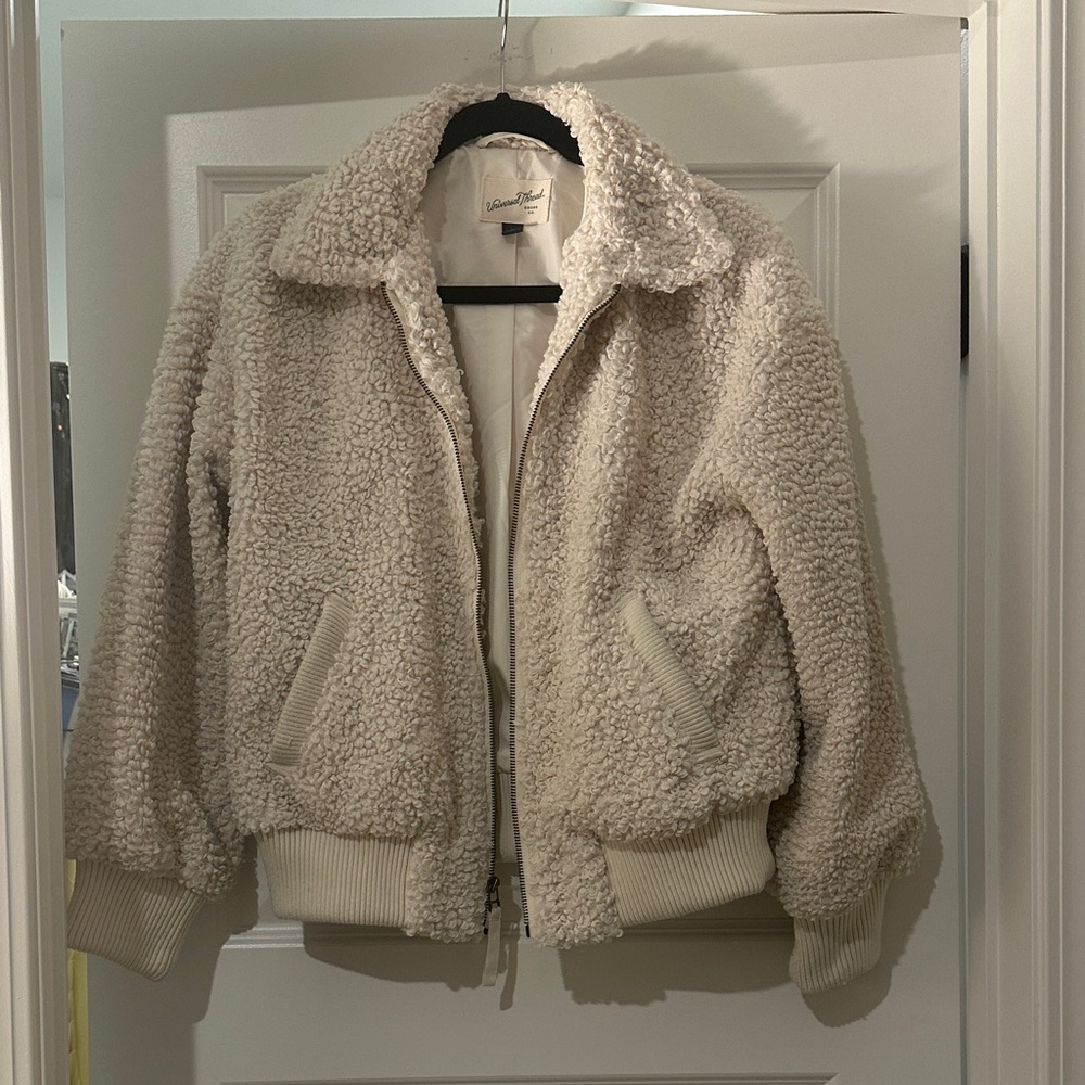 Cream Sherpa Jacket